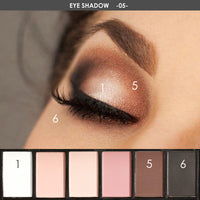 6 Colors Eyeshadow Palette Glamorous Smokey Eye - anytrendy