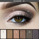 6 Colors Eyeshadow Palette Glamorous Smokey Eye - anytrendy