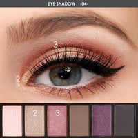6 Colors Eyeshadow Palette Glamorous Smokey Eye - anytrendy