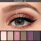 6 Colors Eyeshadow Palette Glamorous Smokey Eye - anytrendy