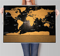 Premium Scratch-Off Personalized Travel Map Poster - anytrendy