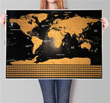 Premium Scratch-Off Personalized Travel Map Poster - anytrendy