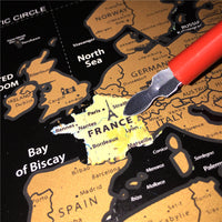 Premium Scratch-Off Personalized Travel Map Poster - anytrendy