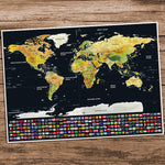 Premium Scratch-Off Personalized Travel Map Poster - anytrendy