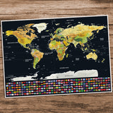 Premium Scratch-Off Personalized Travel Map Poster - anytrendy